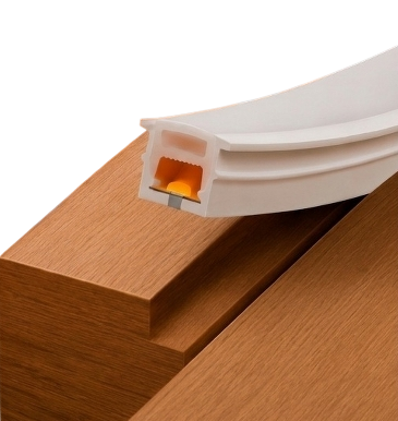 Tira LED COB Empotrable - Detalle perfil